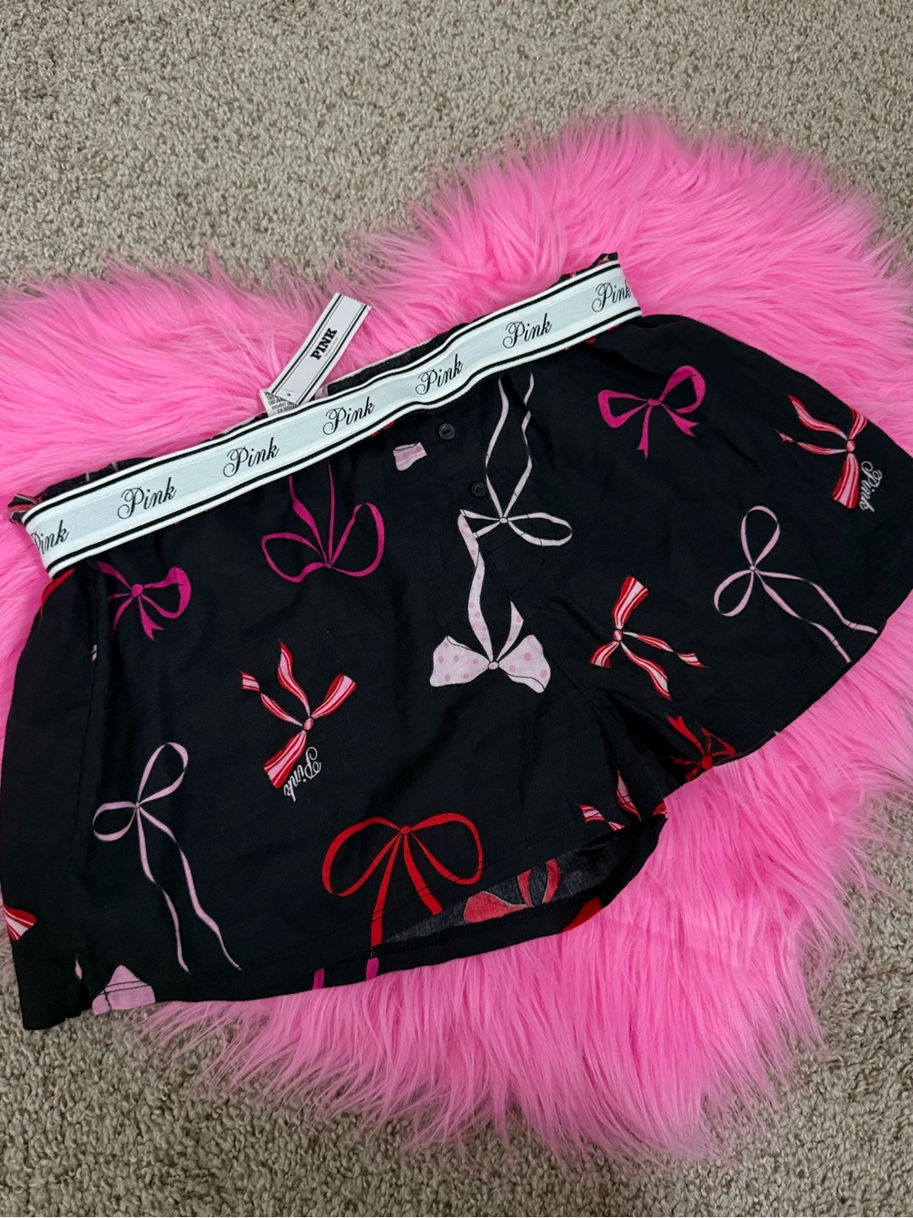 NWT PINK Victorias Secret Fold over shorts